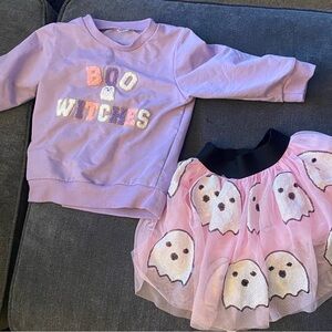 Boo witches sweater and skirt